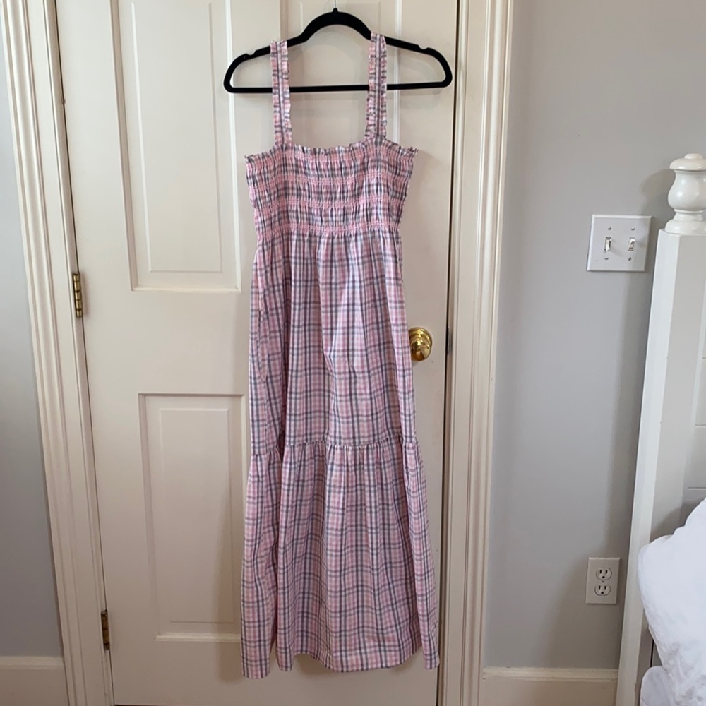 French Connection Plaid Pucker Maxi